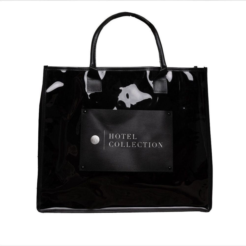 Hotel Collection Glossy Black Tote